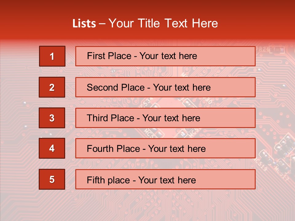 Desktop Microchip Printed PowerPoint Template