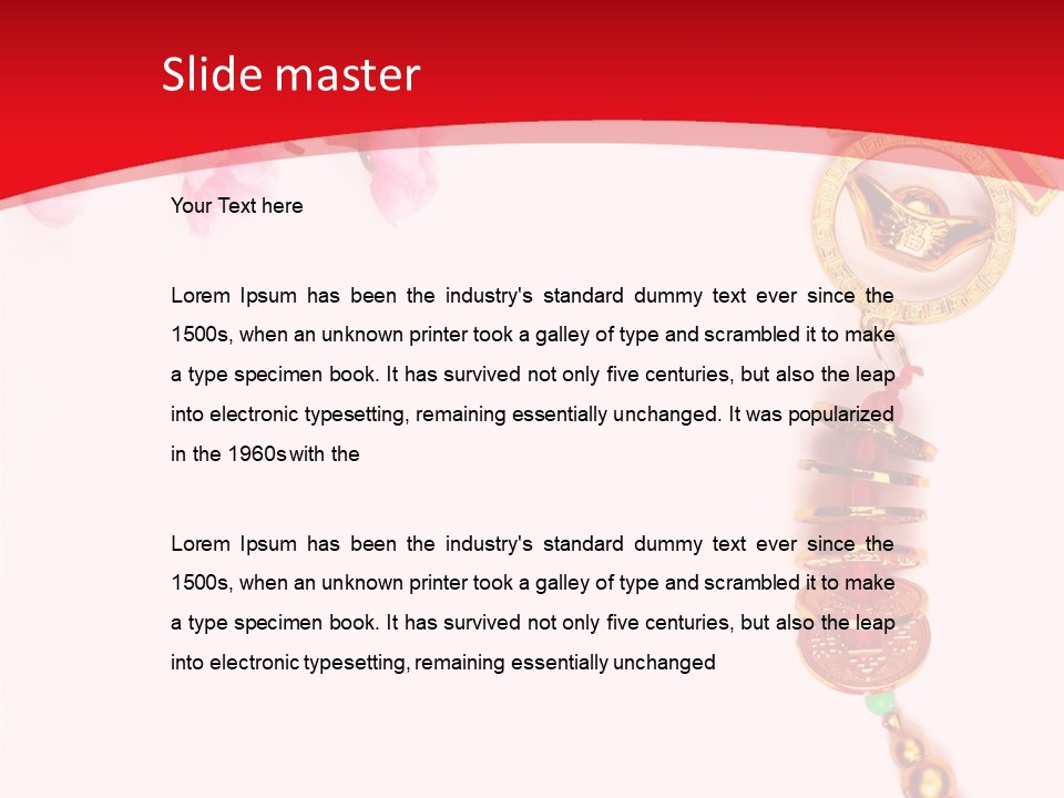 Red Spring Nobody PowerPoint Template