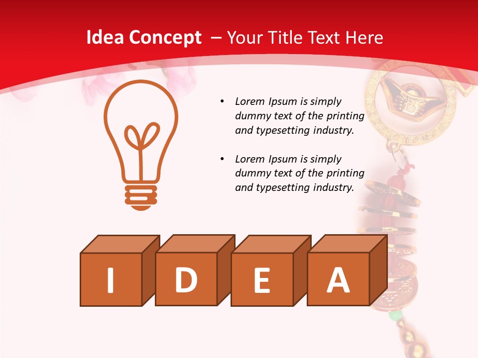 Red Spring Nobody PowerPoint Template
