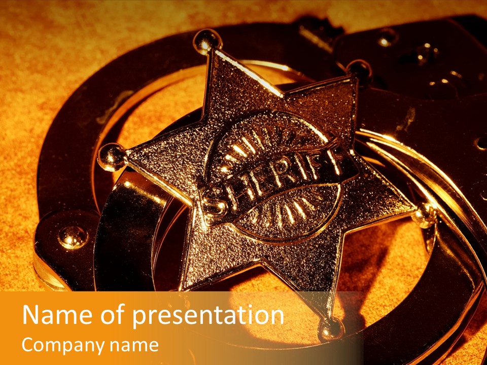 Badge Crime Law PowerPoint Template