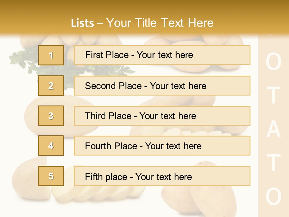 Carbohydrate Vegetarian Food PowerPoint Template