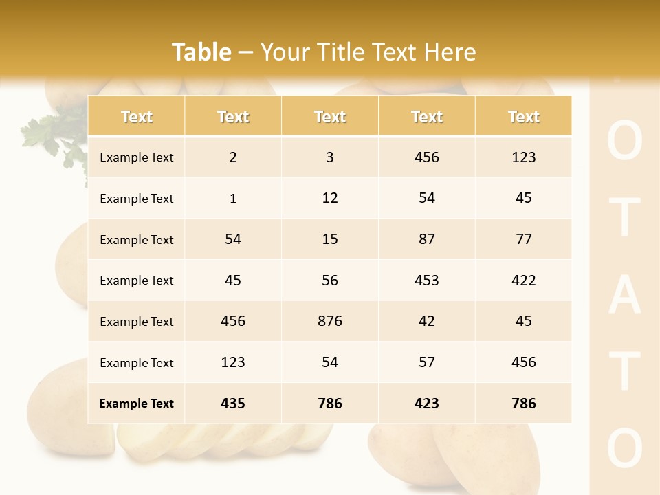 Carbohydrate Vegetarian Food PowerPoint Template