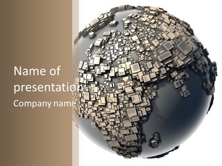 White Cube Worldwide PowerPoint Template