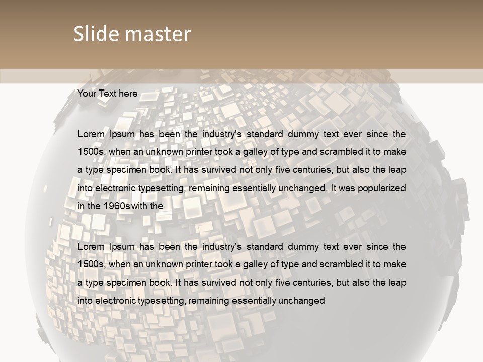 White Cube Worldwide PowerPoint Template