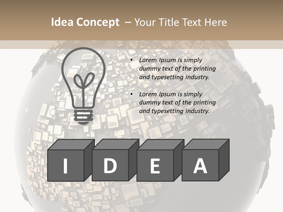 White Cube Worldwide PowerPoint Template