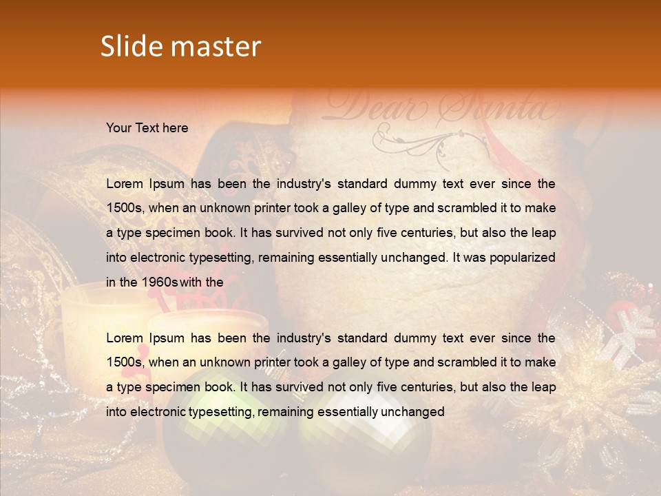 White Letter Parchment PowerPoint Template