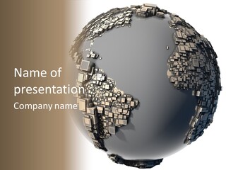 Pacific Continent Globe PowerPoint Template