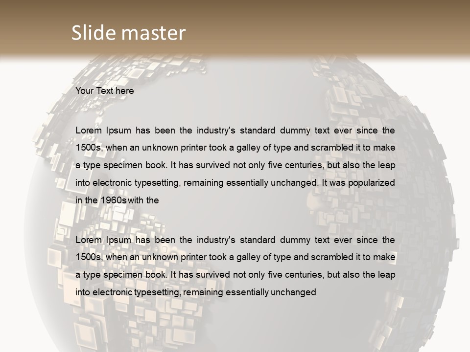 Pacific Continent Globe PowerPoint Template