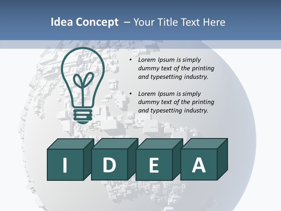 Atlas Land Globe PowerPoint Template