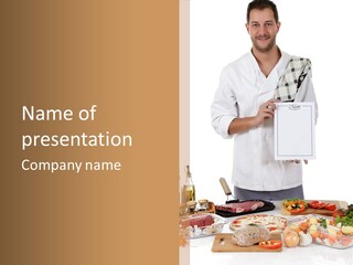 Chef Pizza Male PowerPoint Template