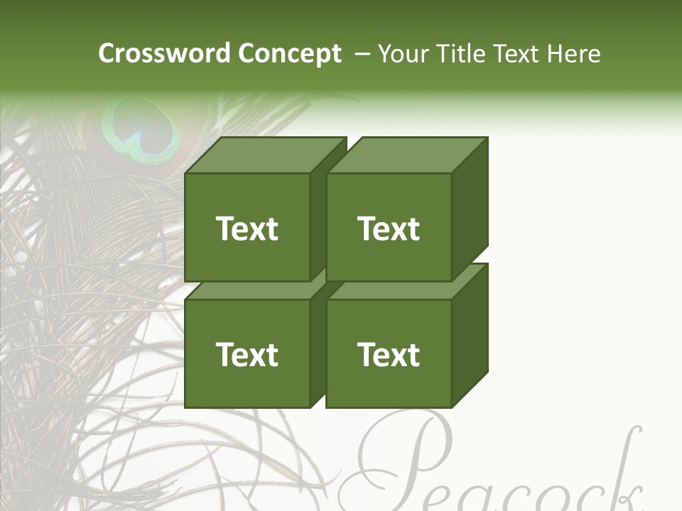 Green Tail Male PowerPoint Template