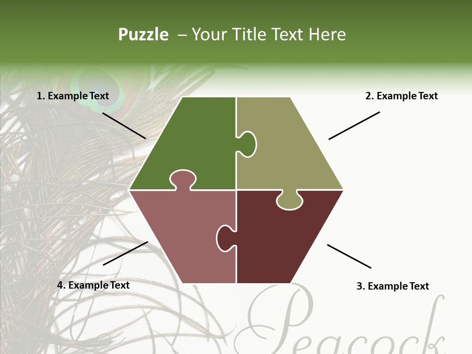 Green Tail Male PowerPoint Template