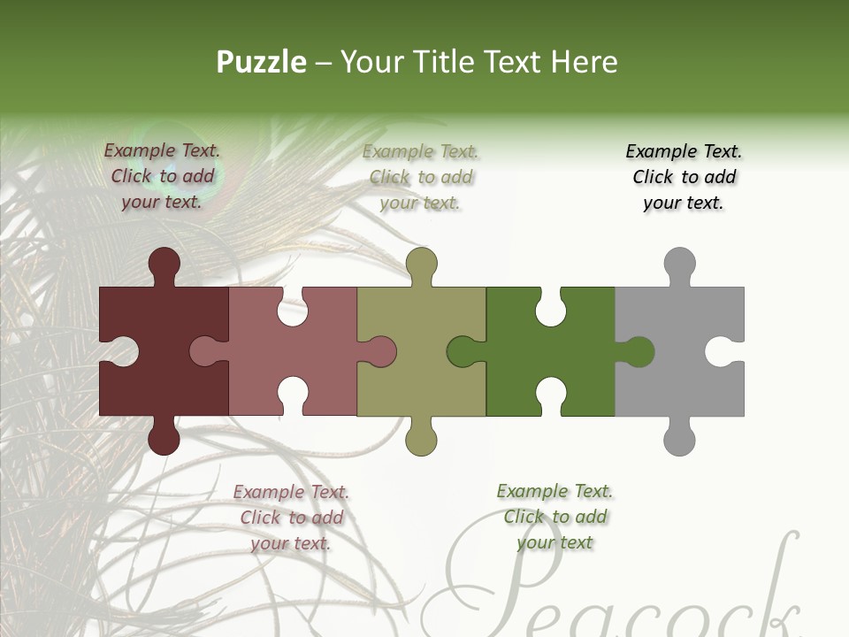 Green Tail Male PowerPoint Template