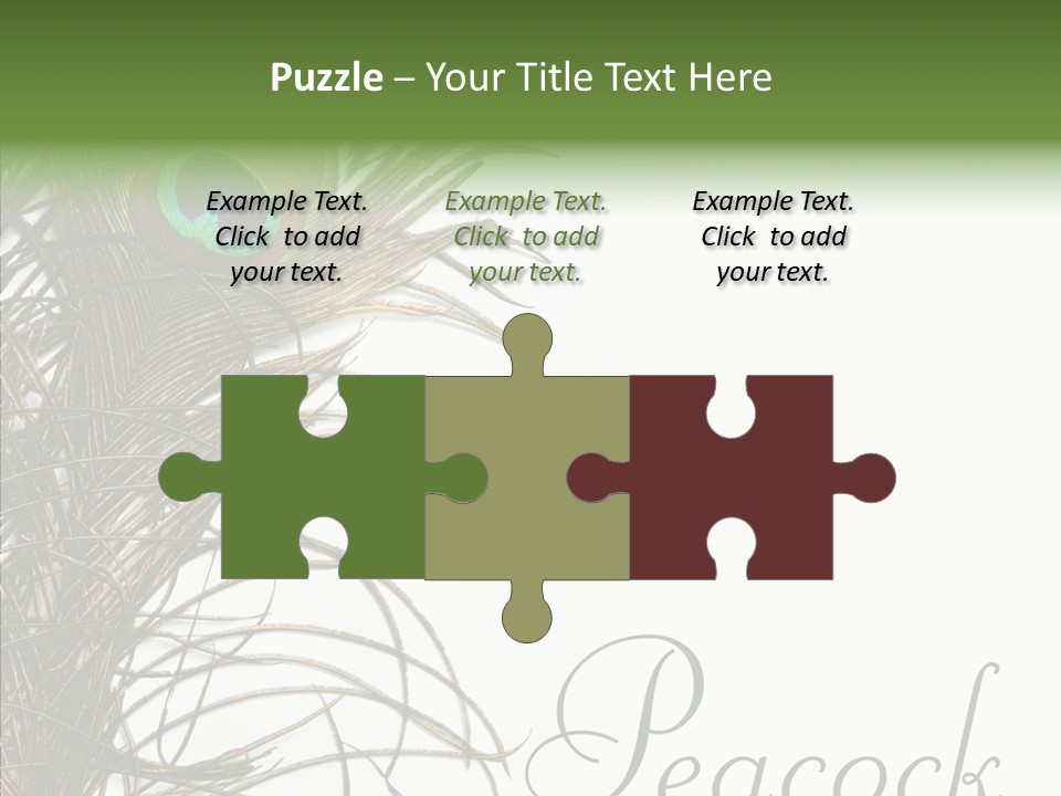 Green Tail Male PowerPoint Template