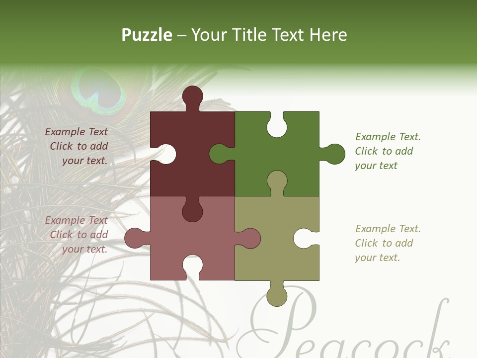 Green Tail Male PowerPoint Template