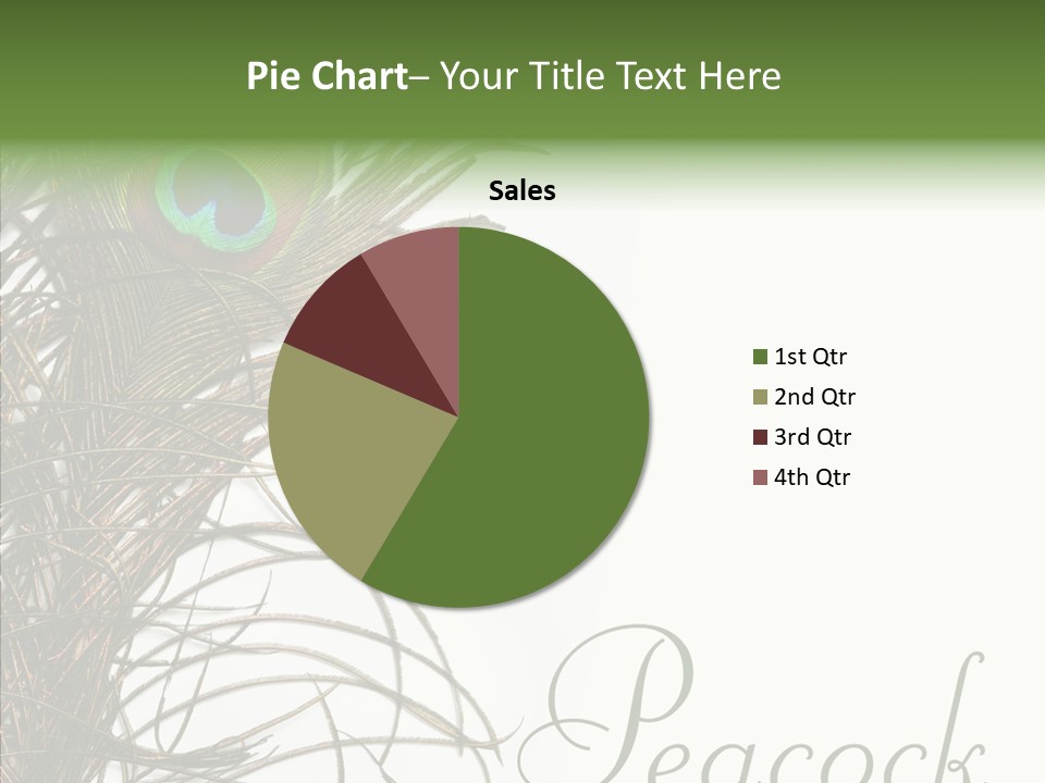 Green Tail Male PowerPoint Template
