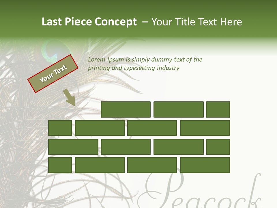 Green Tail Male PowerPoint Template