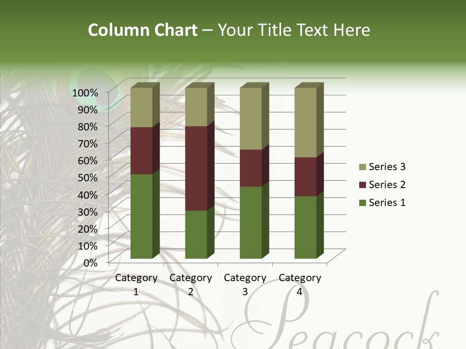 Green Tail Male PowerPoint Template