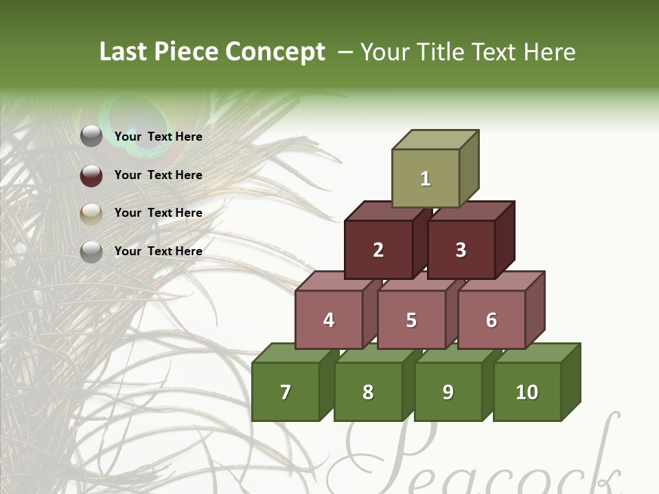 Green Tail Male PowerPoint Template