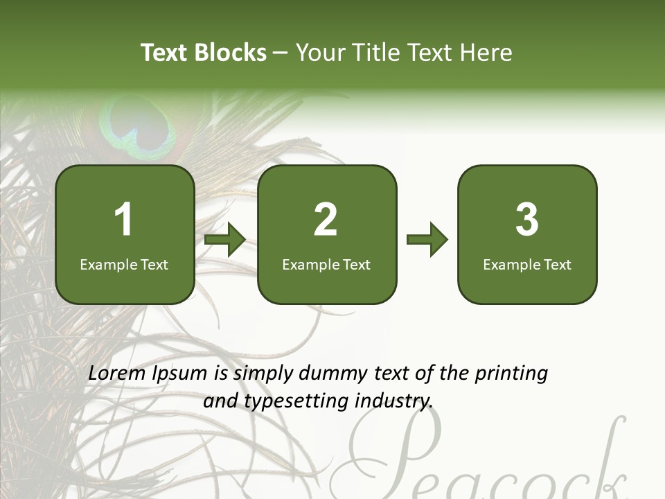 Green Tail Male PowerPoint Template
