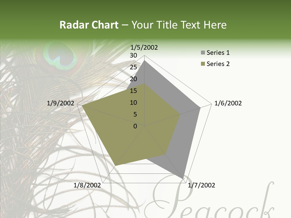 Green Tail Male PowerPoint Template