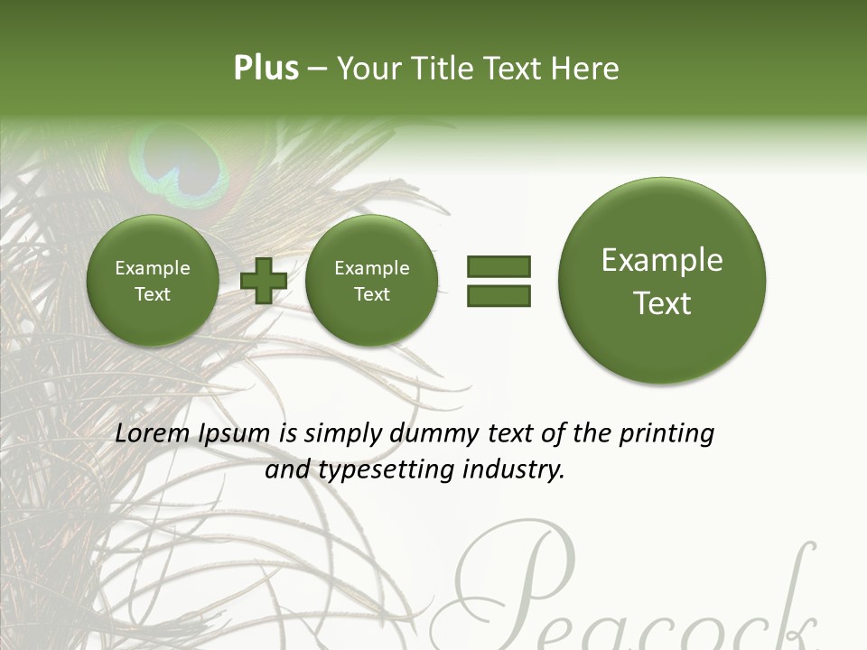 Green Tail Male PowerPoint Template