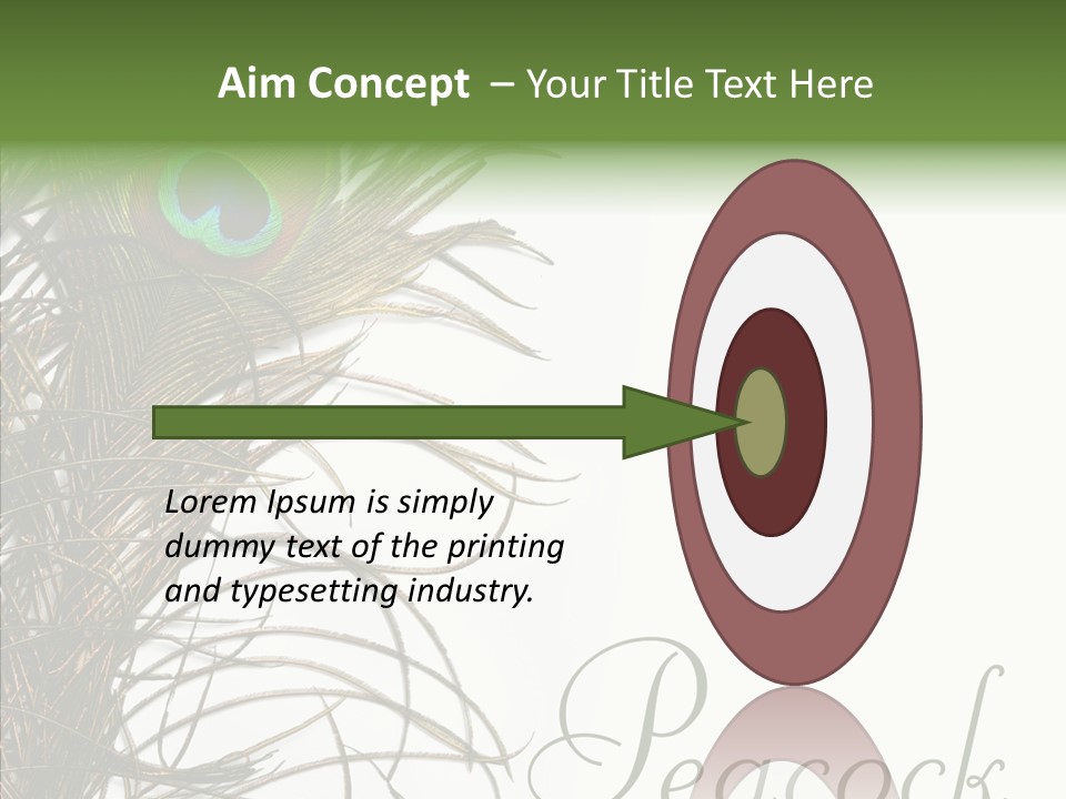 Green Tail Male PowerPoint Template