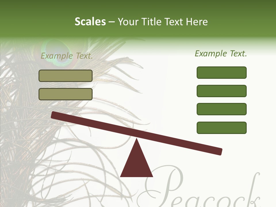 Green Tail Male PowerPoint Template
