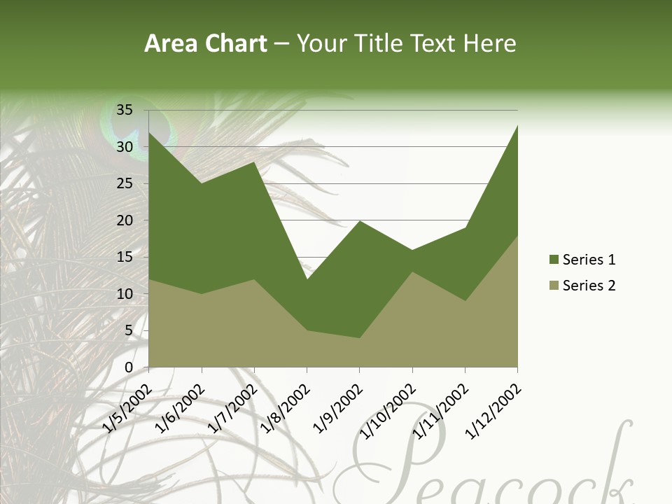 Green Tail Male PowerPoint Template