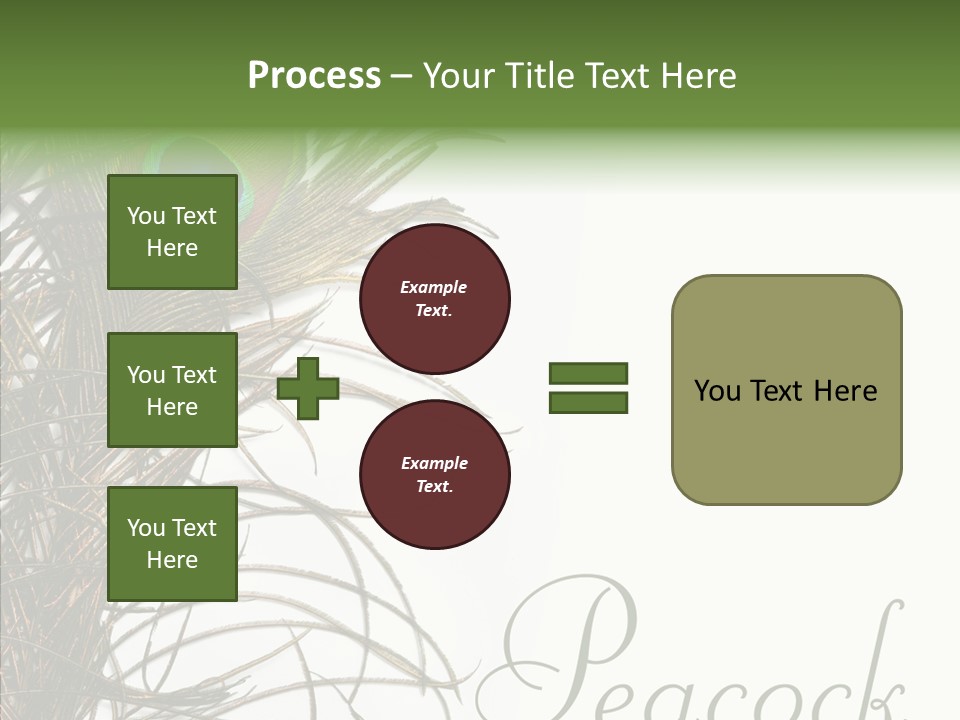 Green Tail Male PowerPoint Template