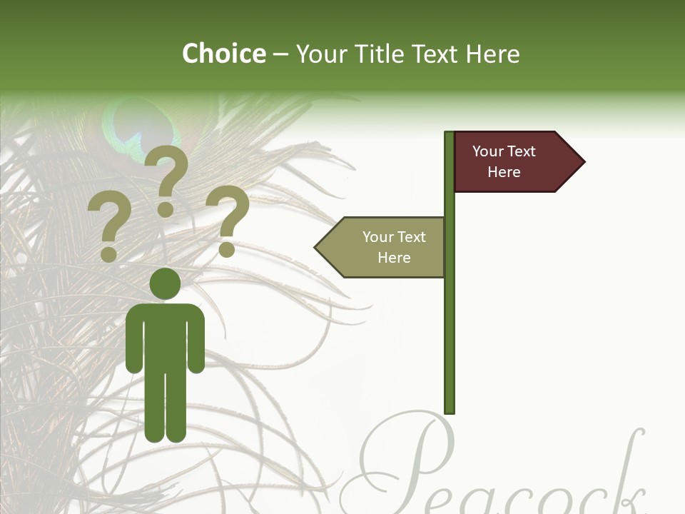 Green Tail Male PowerPoint Template