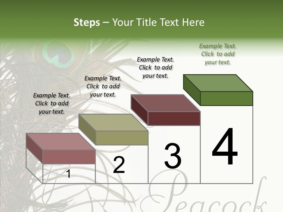 Green Tail Male PowerPoint Template