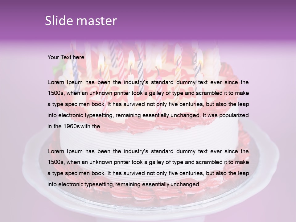 Colorful Vanilla Words PowerPoint Template