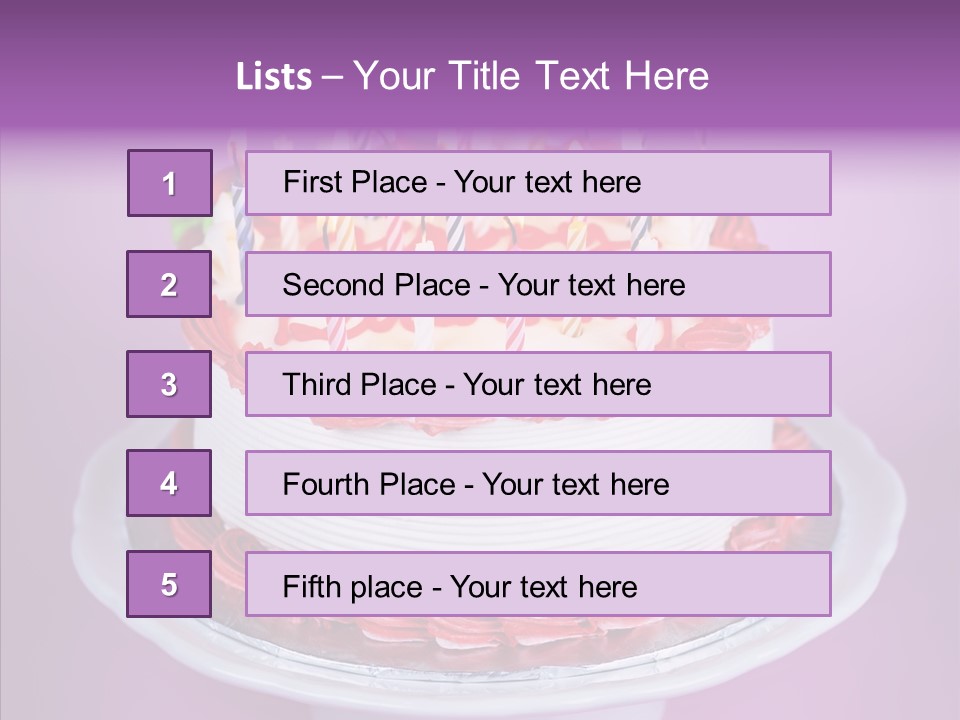 Colorful Vanilla Words PowerPoint Template