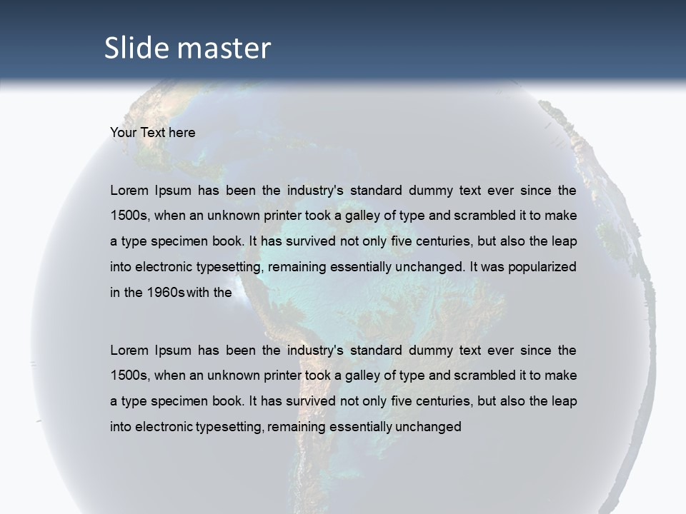 Flood Surface Continent PowerPoint Template