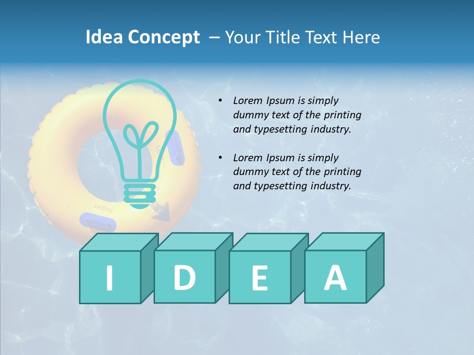 Greeting Card Water Park Fourth Of July PowerPoint Template