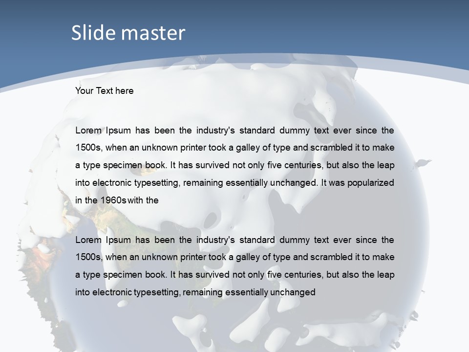 Frost Snowdrifts Idea PowerPoint Template