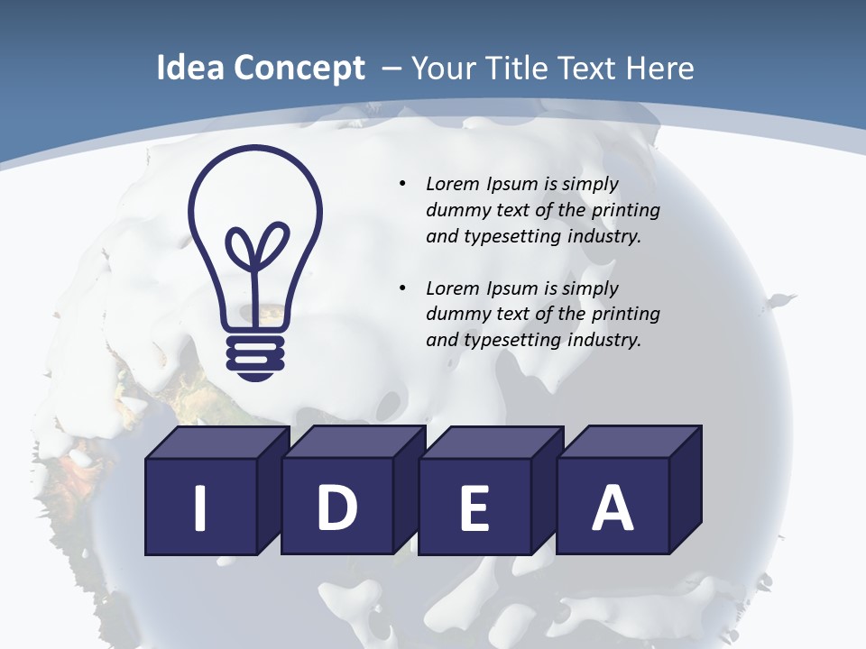 Frost Snowdrifts Idea PowerPoint Template