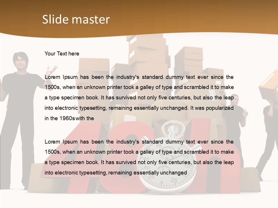 Courier Cardboard Frame PowerPoint Template