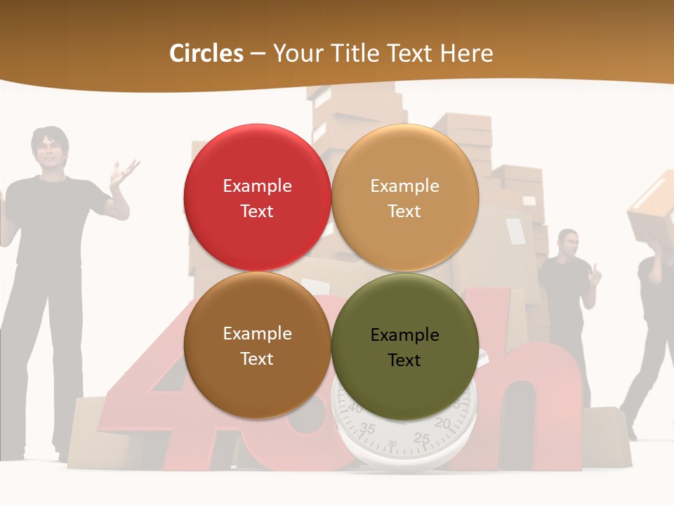 Courier Cardboard Frame PowerPoint Template