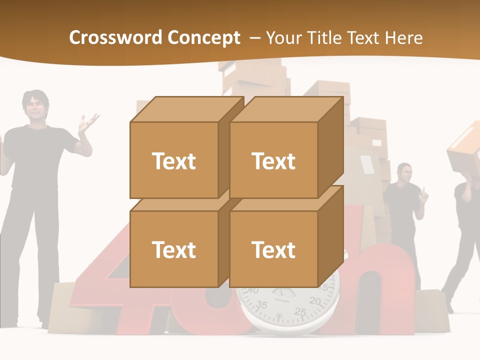 Courier Cardboard Frame PowerPoint Template