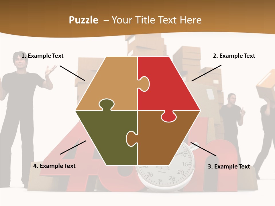 Courier Cardboard Frame PowerPoint Template