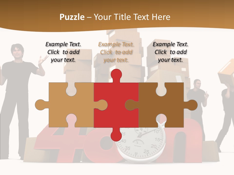 Courier Cardboard Frame PowerPoint Template