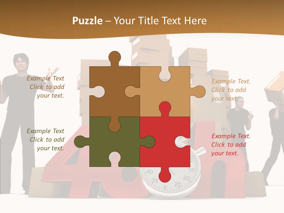 Courier Cardboard Frame PowerPoint Template