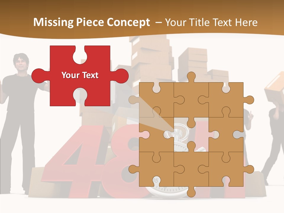 Courier Cardboard Frame PowerPoint Template