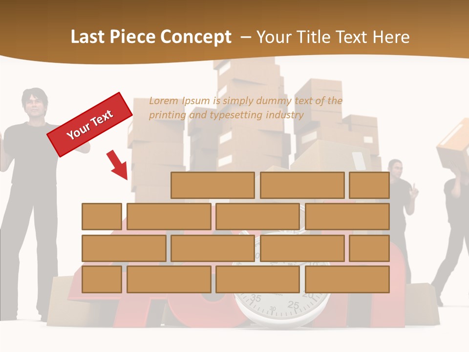 Courier Cardboard Frame PowerPoint Template