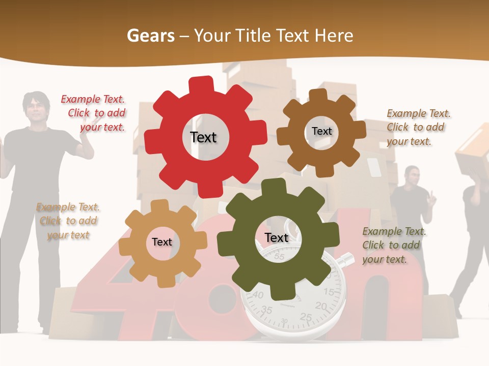 Courier Cardboard Frame PowerPoint Template