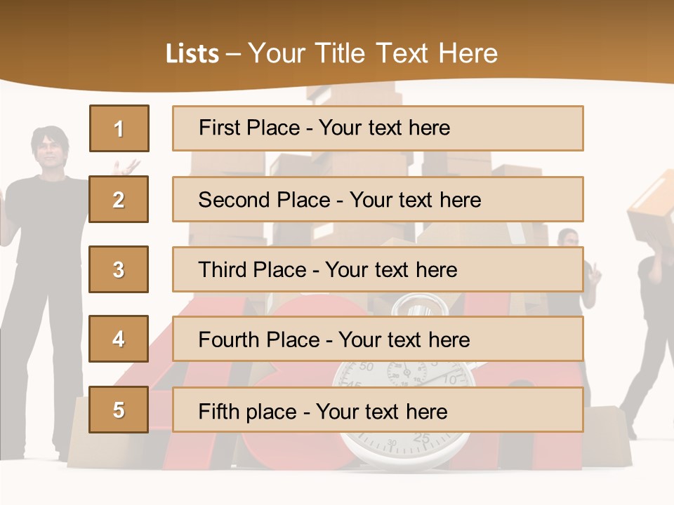 Courier Cardboard Frame PowerPoint Template