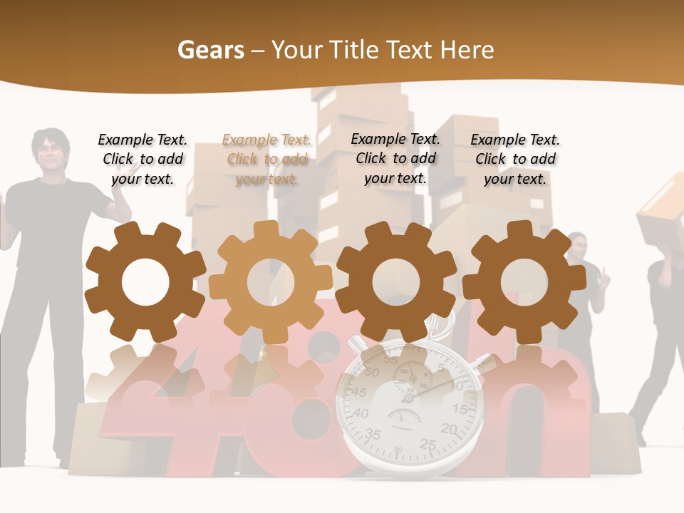 Courier Cardboard Frame PowerPoint Template