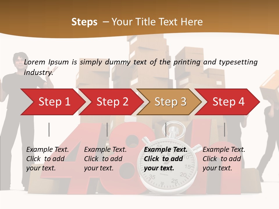 Courier Cardboard Frame PowerPoint Template